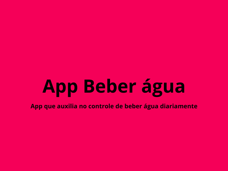 App beber água