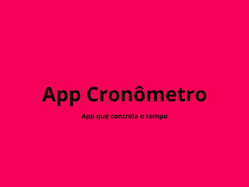 App cronômetro